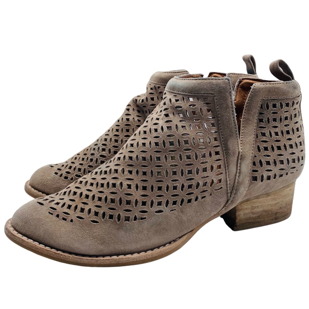 Jeffrey Campbell Taggart Suede Leather Ankle Booties Size 6.5